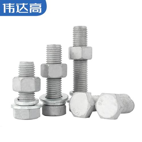 8.8級熱鍍鋅外六角螺絲螺母套裝大全 高強度鐵塔熱浸鋅螺栓組合與應用