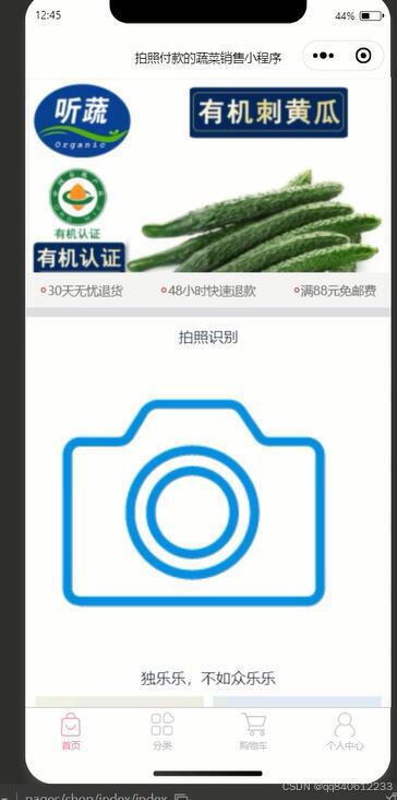 基于拍照付款功能的微信小程序蔬菜銷售系統(tǒng) 技術(shù)開發(fā)與銷售解析